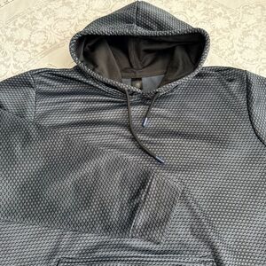 AZURA Geometric Techwear Gray Textured Hoodie size XL TG